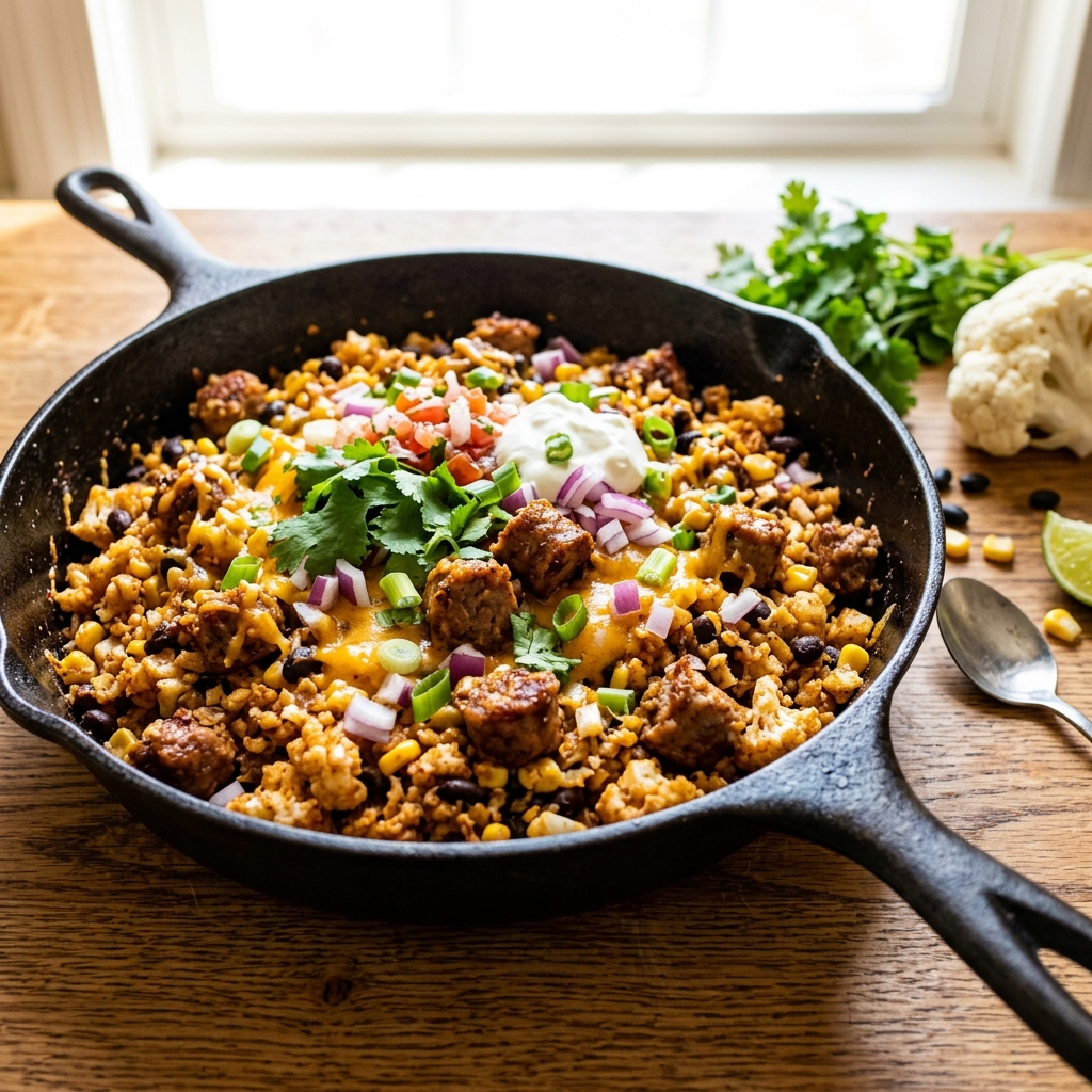 Taco Cauliflower Rice Sausage