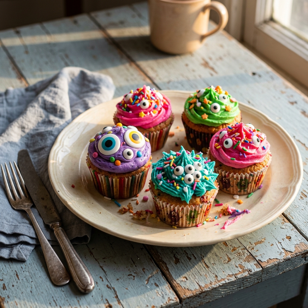 Valentines Day Monster Cupcakes