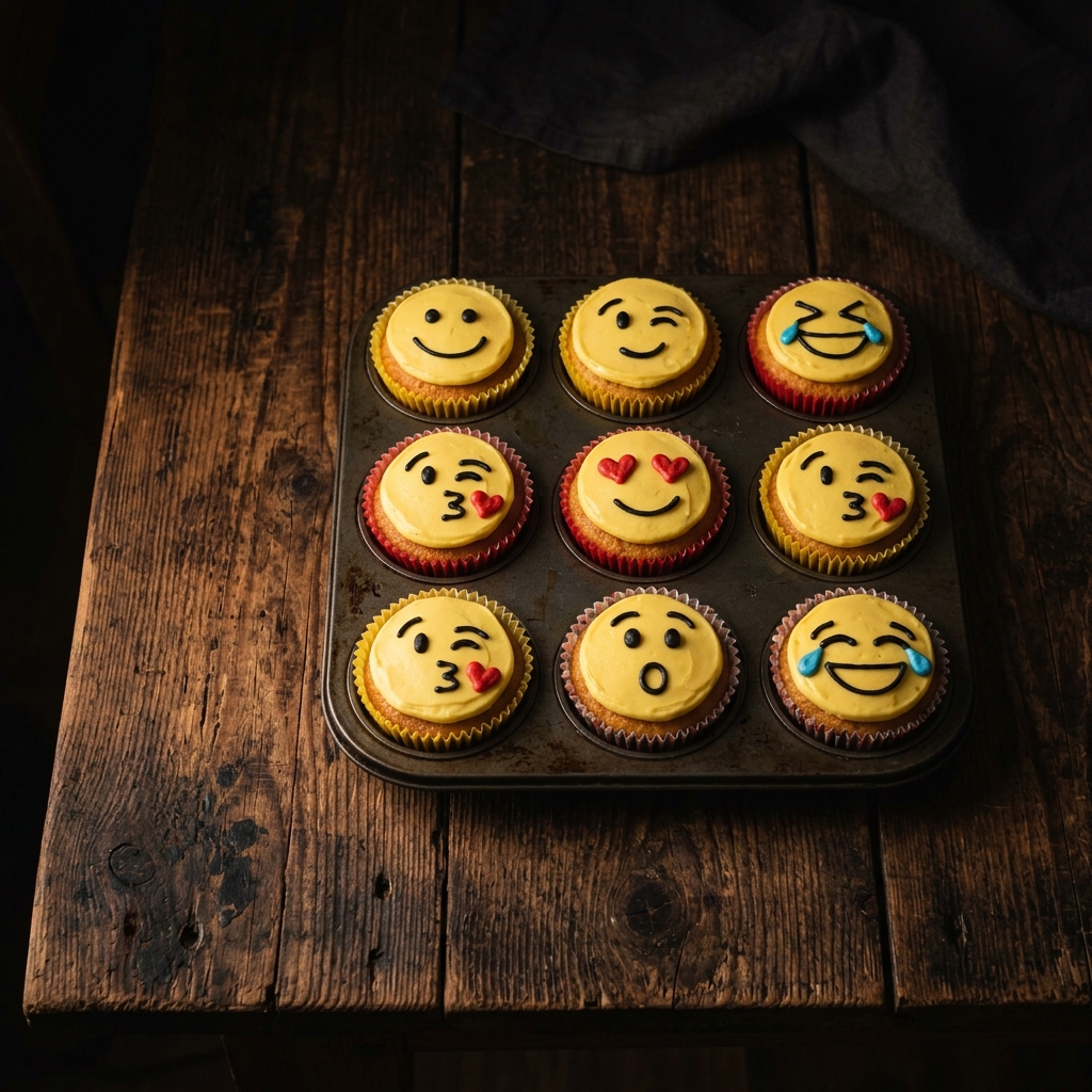 Valentines Emoji Cupcakes