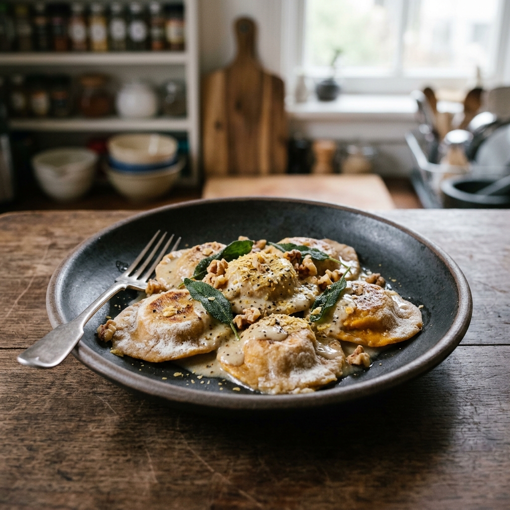 Vegan Pumpkin Ravioli