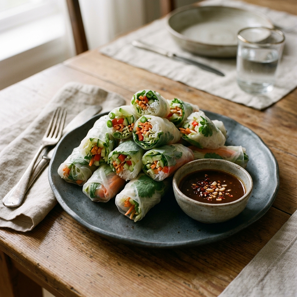Vegan Spring Rolls with Veggies