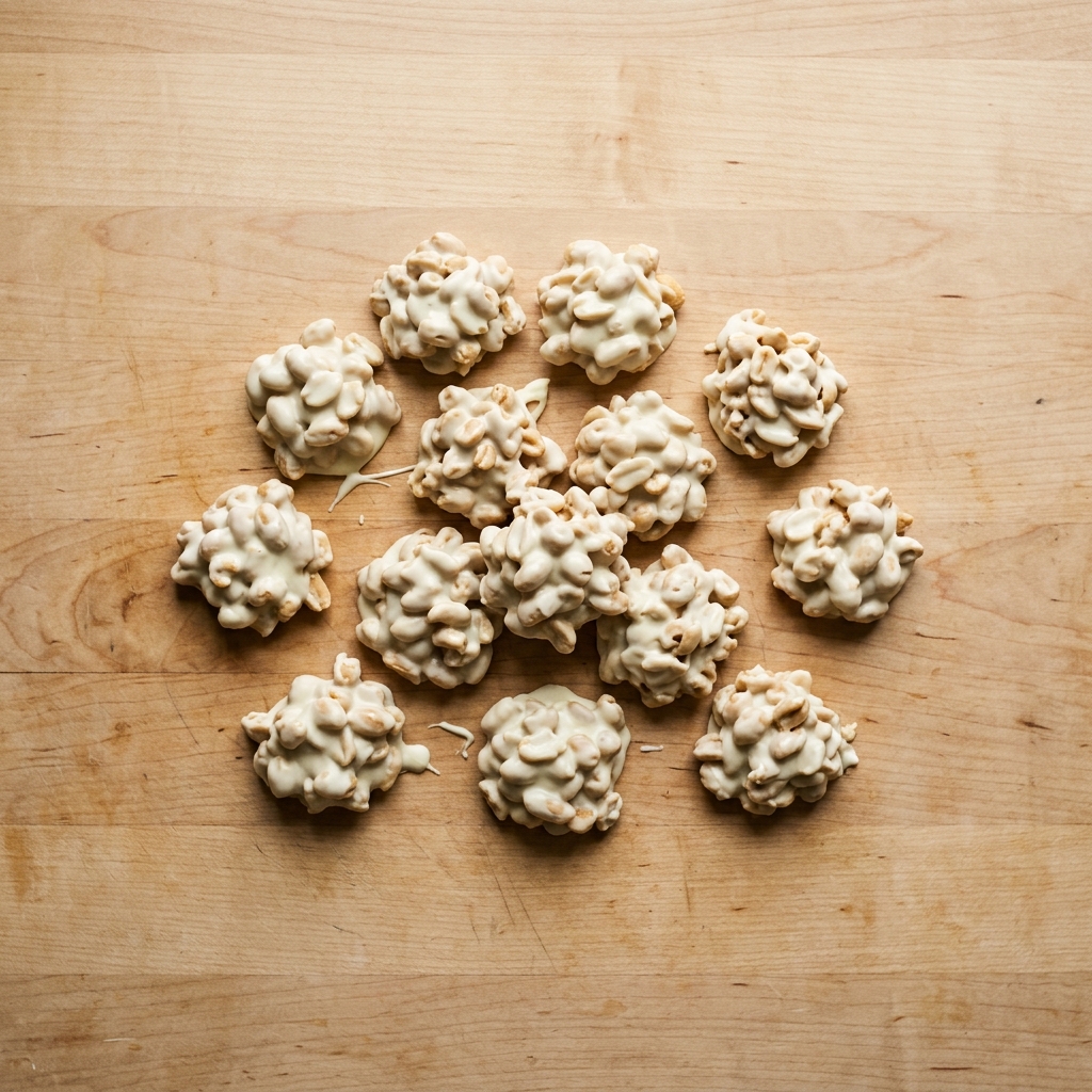 White Chocolate Peanut Holiday Haystacks